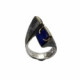 Anillo de plata y oro con lapislázuli