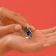 Anillo de plata y oro con lapislázuli