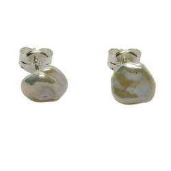 Pendientes de perla natural barrocas con plata