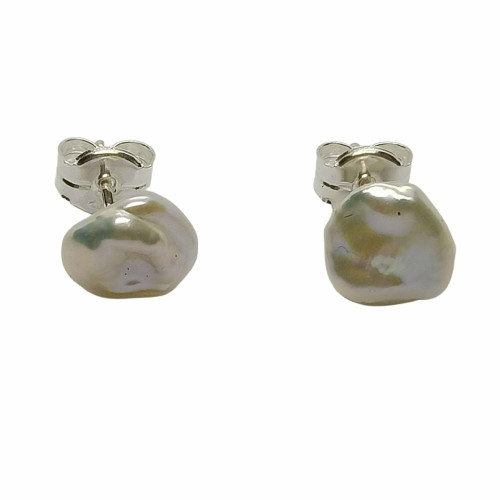 Pendientes de perla natural barrocas con plata