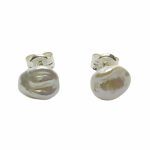 Pendientes de perla natural barrocas con plata