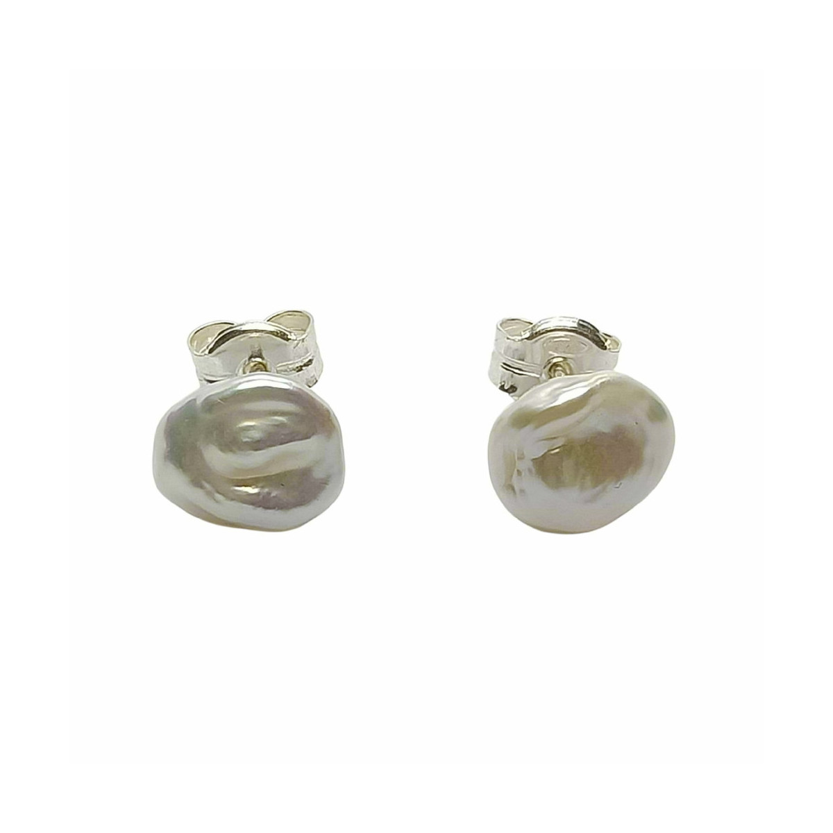 Pendientes de perla natural barrocas con plata