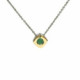 Colgante de plata y oro con esmeralda