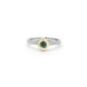 Anillo de plata y oro con esmeralda