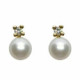 Pendientes tú y yo, oro amarillo con diamantes y perlas