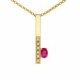 Colgante de oro amarillo con diamantes y rubí Colgante de oro amarillo con diamantes y rubí
