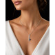 Colgante de oro blanco con diamantes y zafiro Colgante de oro blanco con diamantes y zafiro