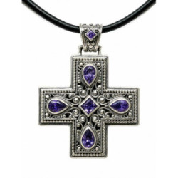 CRUZ DE plata con circonitas