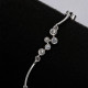 Pulsera estilo Rivière de oro blanco con diamantes