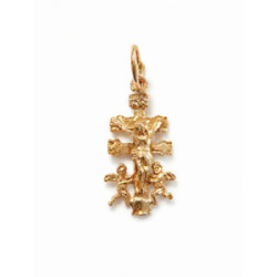 Cruz de caravaca de oro amarillo