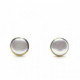 Pendientes de plata y oro con perla