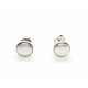 Pendientes de plata y oro con perla