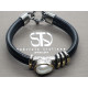 Pulsera de plata y oro con perla