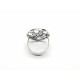 Anillo de plata con rubí