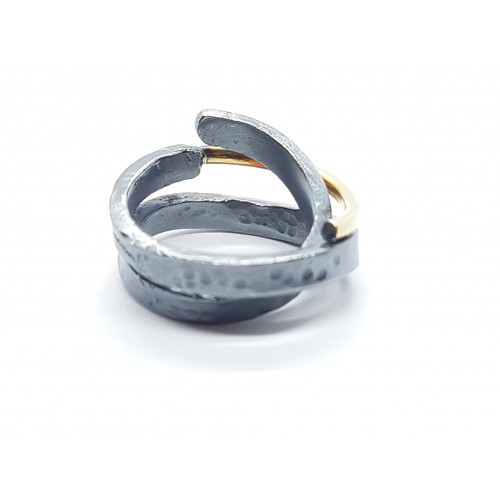 Anillo de plata y oro