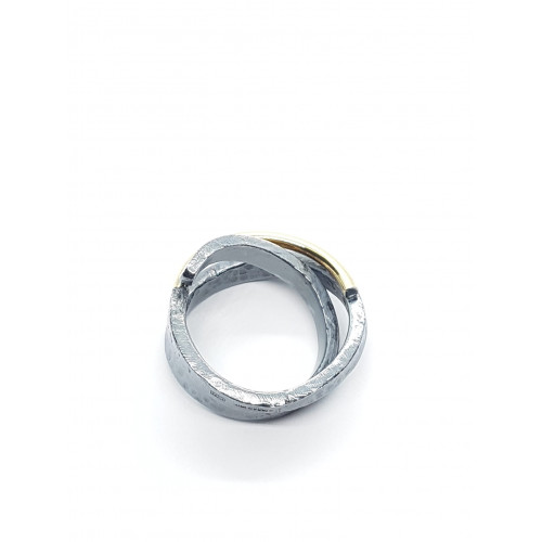 Anillo de plata y oro