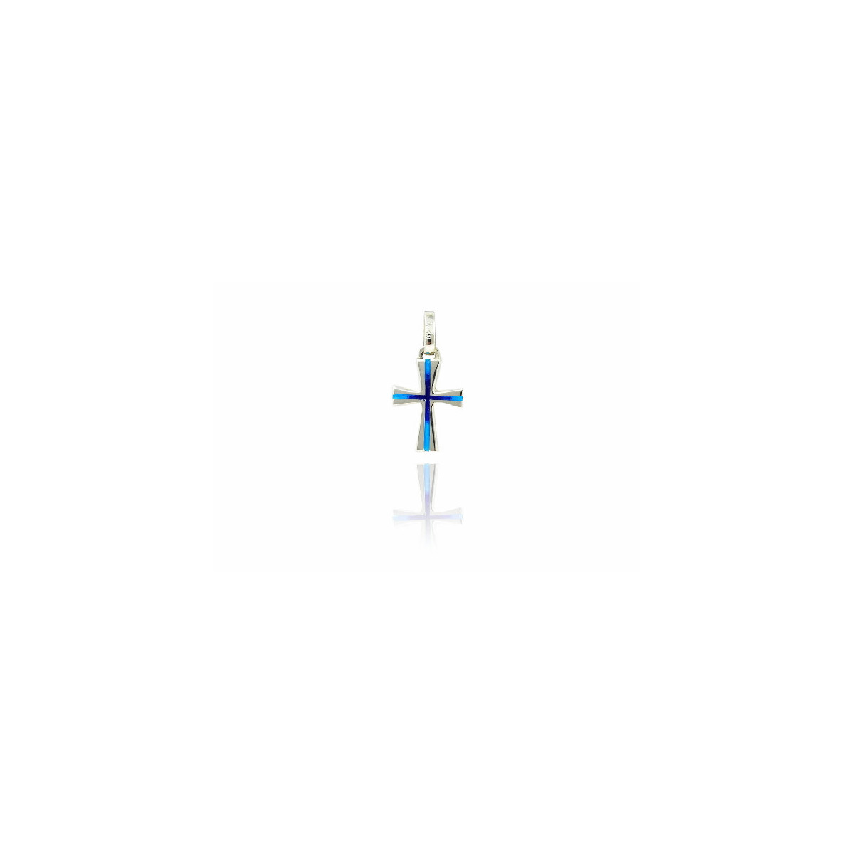 CRUZ DE PLATA con esmalte