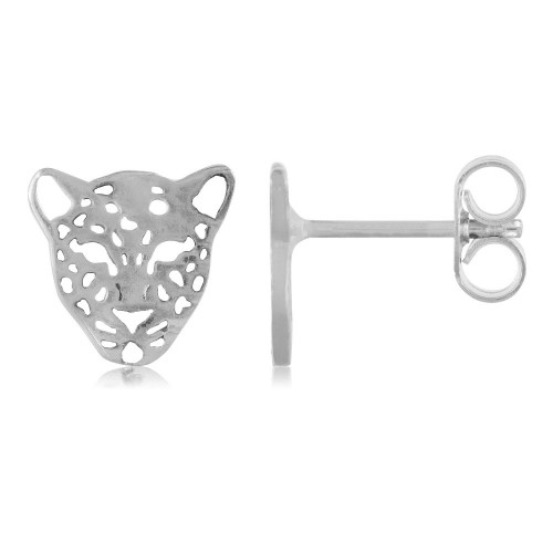 Pendientes de plata con forma de pantera