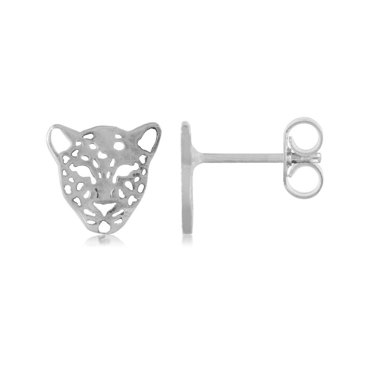 Pendientes de plata con forma de pantera