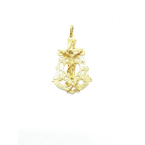 Cruz marinera de oro amarillo