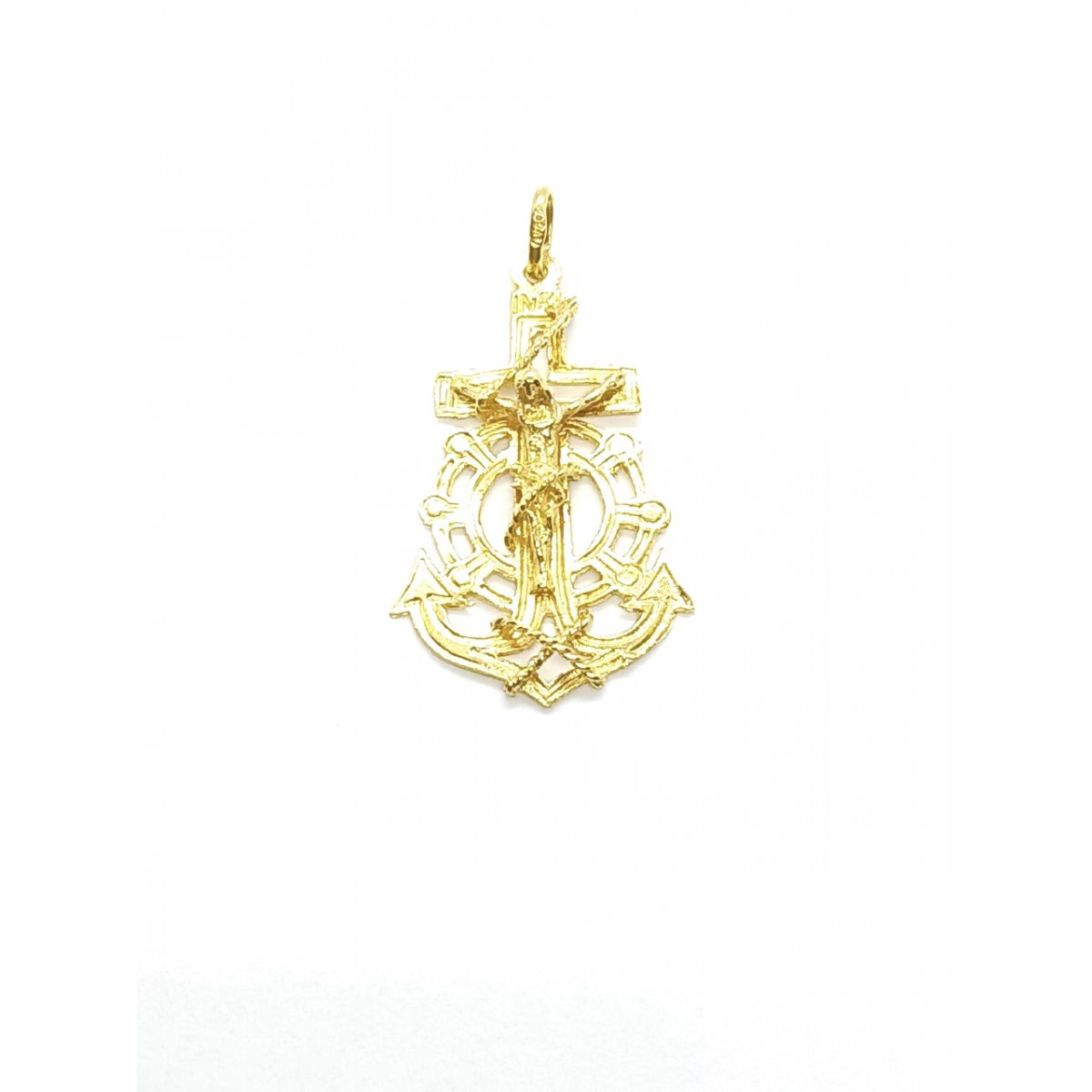 Cruz marinera de oro amarillo