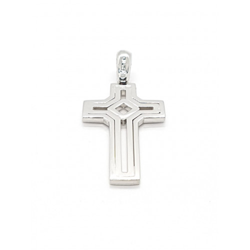 Cruz combinada con oro amarillo y oro blanco
