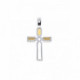 Cruz combinada con oro amarillo y oro blanco Cruz combinada con oro amarillo y oro blanco