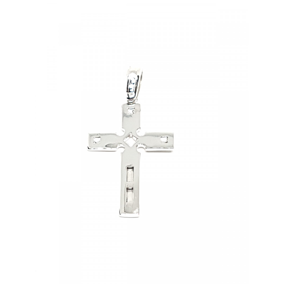 Cruz combinada con oro amarillo y oro blanco