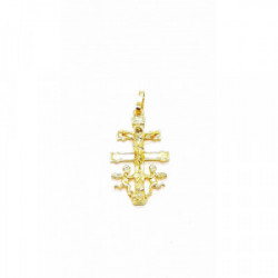 Cruz de caravaca de oro amarillo