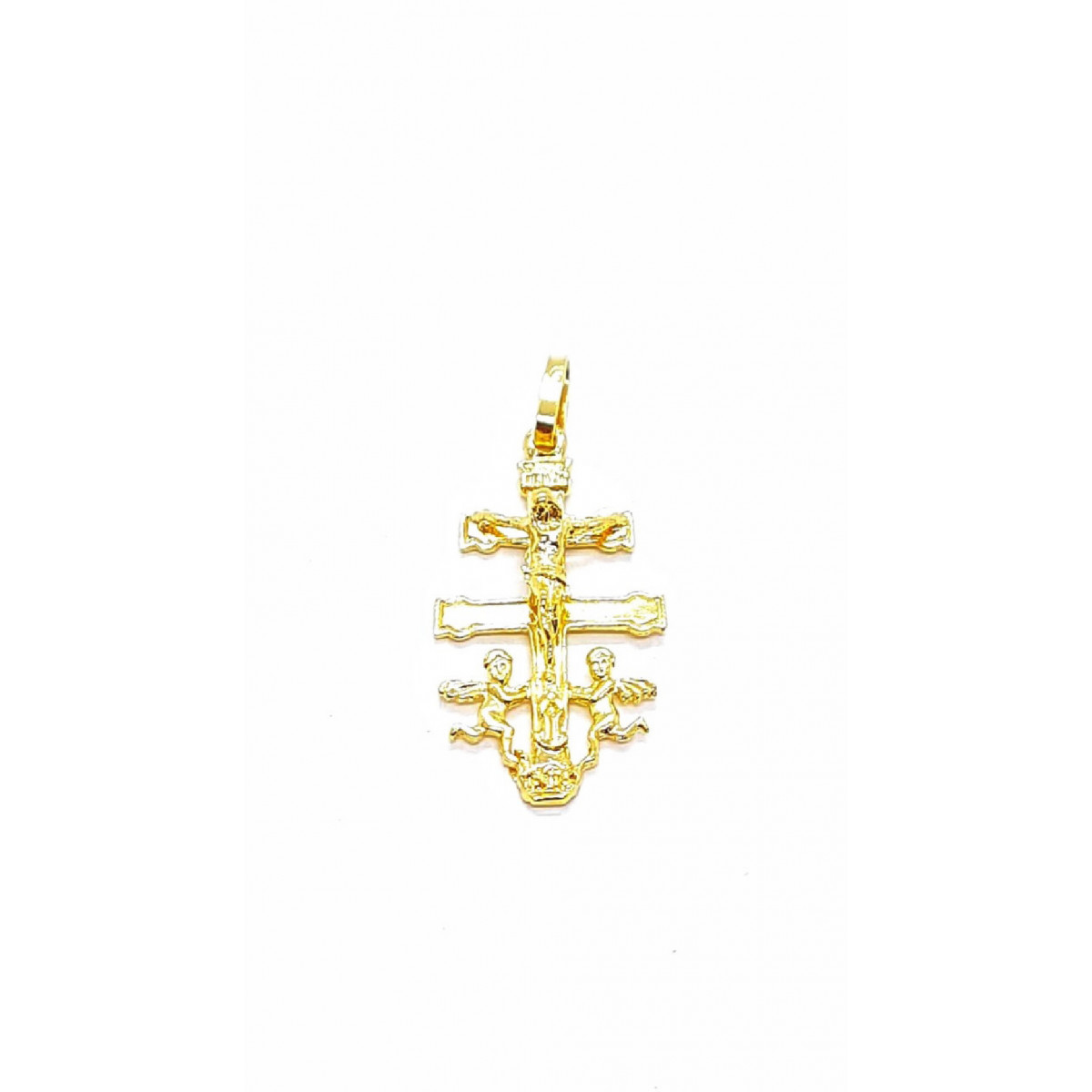 Cruz de caravaca de oro amarillo