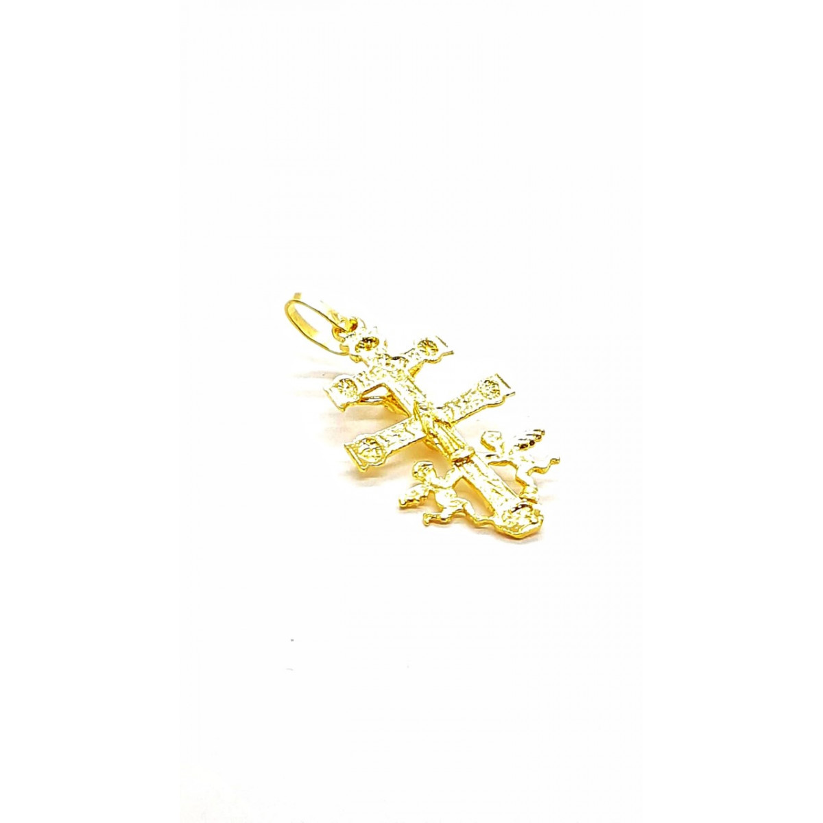 Cruz de caravaca de oro amarillo