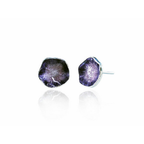 Pendientes de plata con esmalte