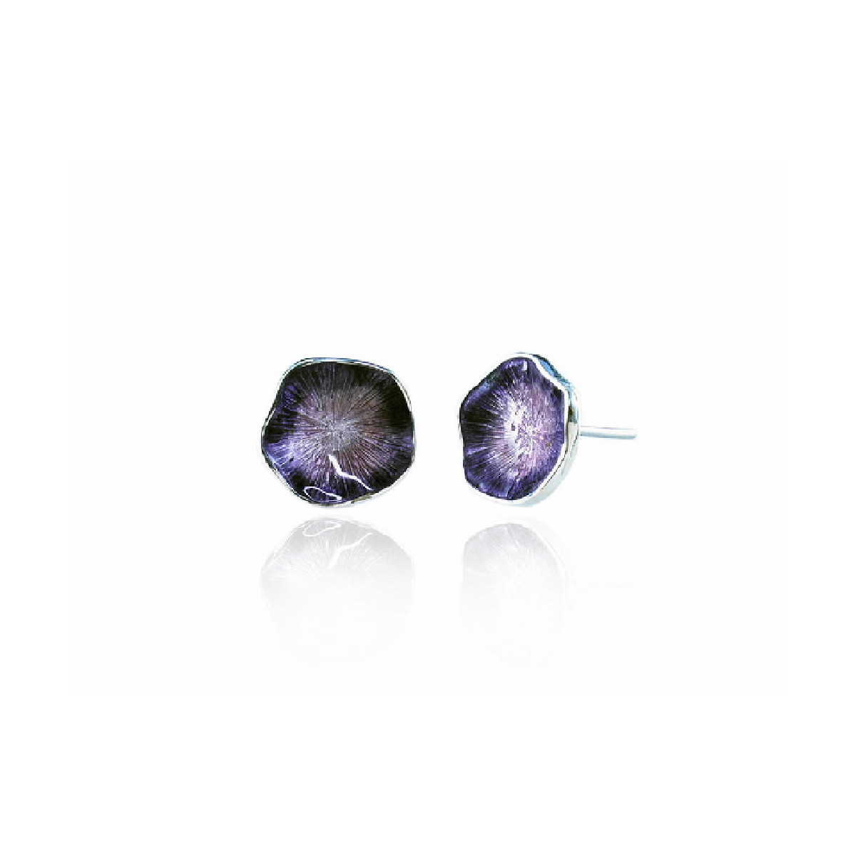Pendientes de plata con esmalte