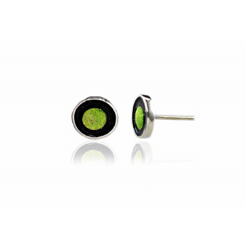 Pendientes de plata con esmalte