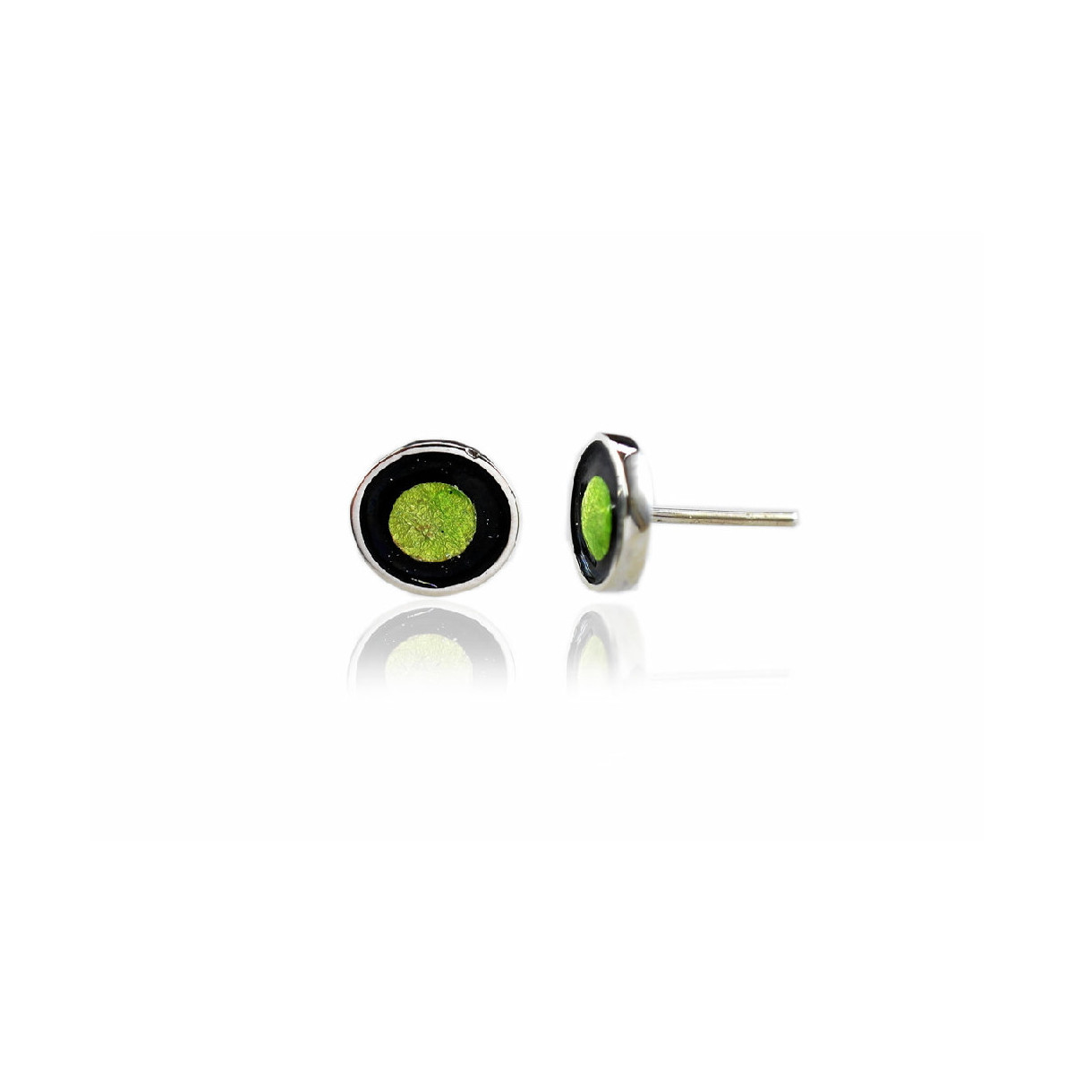 Pendientes de plata con esmalte