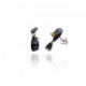 Pendientes de plata y oro con diamantes