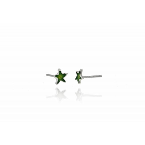Pendientes de plata con esmalte