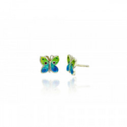 Pendientes de plata con esmalte