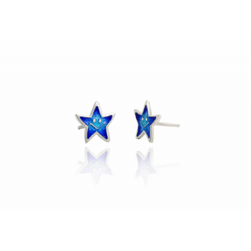 Pendientes de plata con esmalte