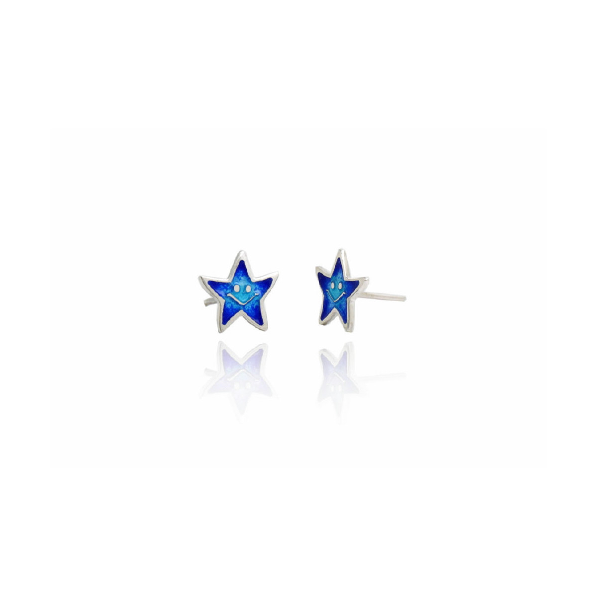 Pendientes de plata con esmalte