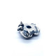 Colgante y broche de plata con forma de rosa