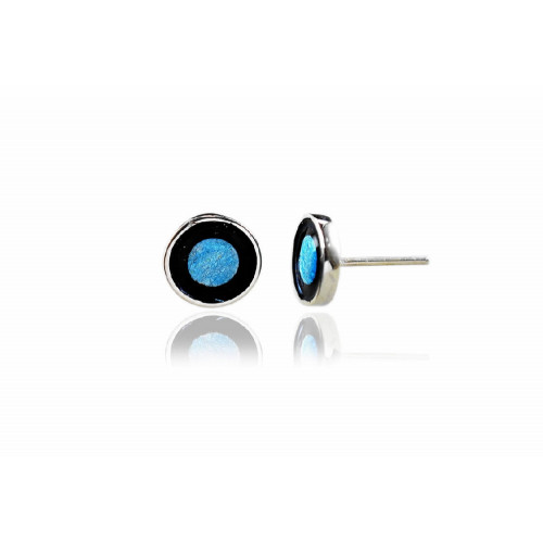 Pendientes de plata con esmalte