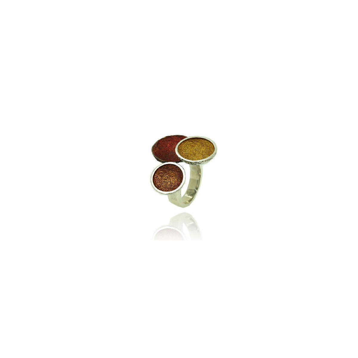 Anillo de plata  con esmalte