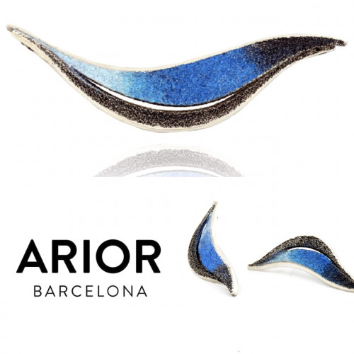 Pendientes de plata con esmalte