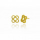 Pendientes de oro amarillo con forma de Flor de Barcelona