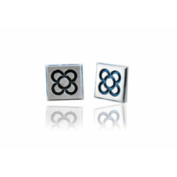 Pendientes de plata  con forma de flor de Barcelona