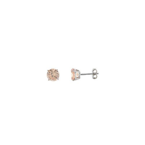Pendientes de plata con circonitas de color cava