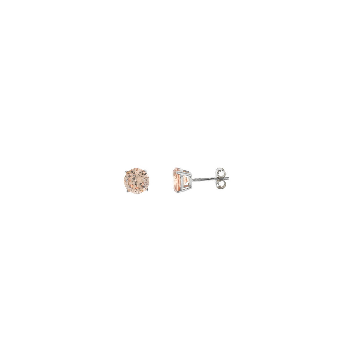 Pendientes de plata con circonitas de color cava