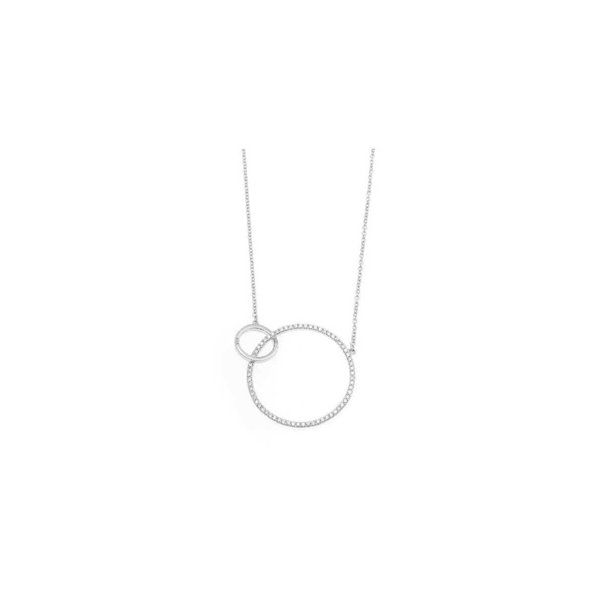 Collar de plata con circonitas blancas