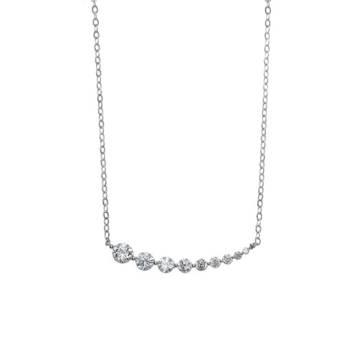 Collar de plata con circonitas blancas